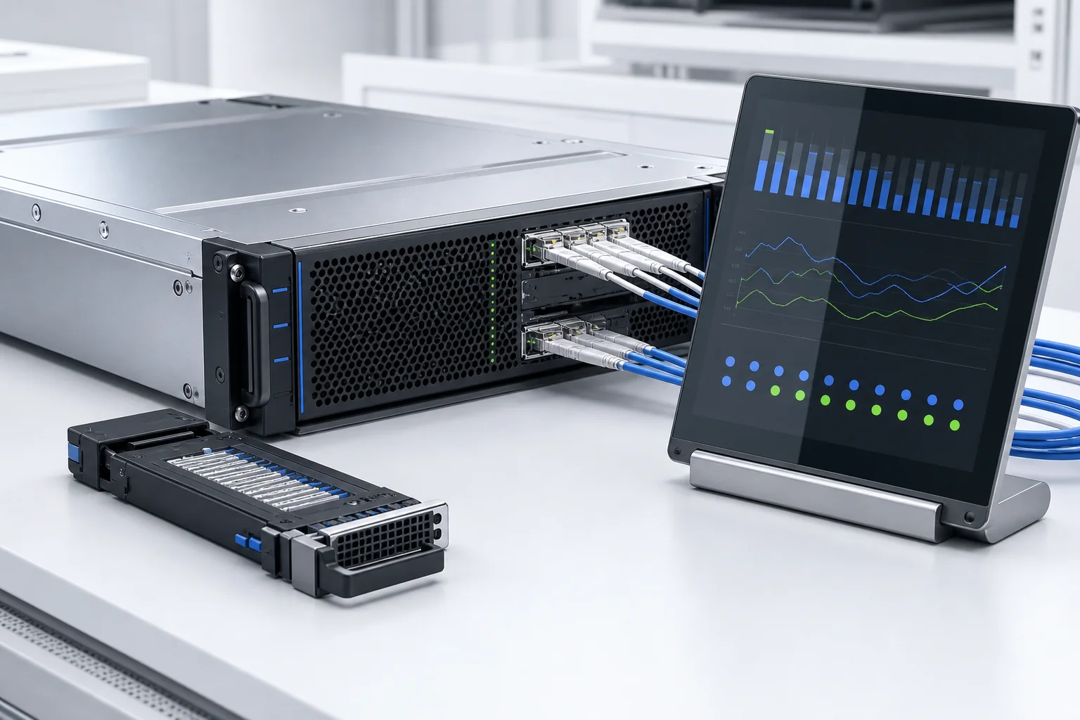 GPU 节点纳管、运行监测与诊断日志导出的运维设备示意